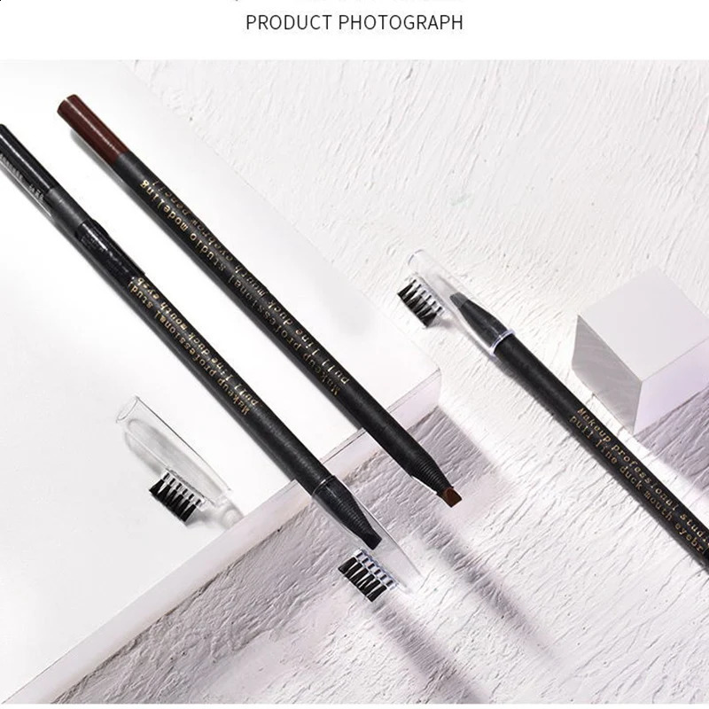 5PCS Haozhuang Eyebrow Pencil Brown Wholesale Cosmetic Pencil Natural Waterproof Long-Lasting Tattoo Brush Makeup Set Beauty 250222