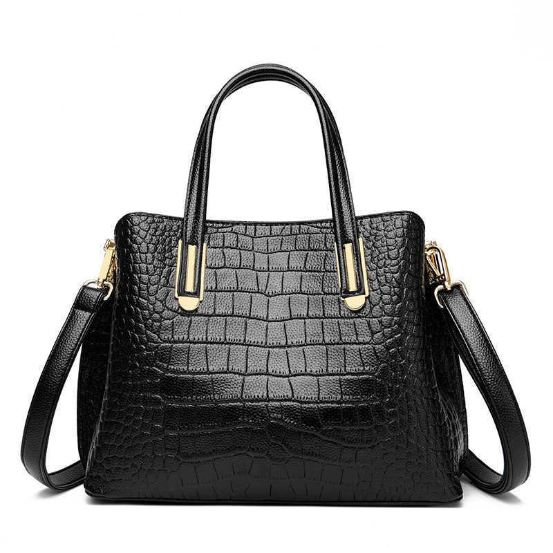 CMM Crocodile Patterned Bag for Women New Summer Womens Bag Fashion Mom Bag Temperament Middle Aged Womens Handbag