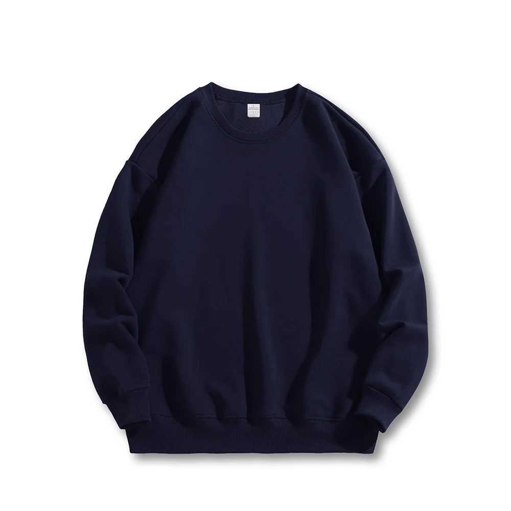 Men Oversized Pullover Fashion Solid Color Sweatshirt Men O Neck Long Sleeve Casual Sweatshirt Street SportswearX240925