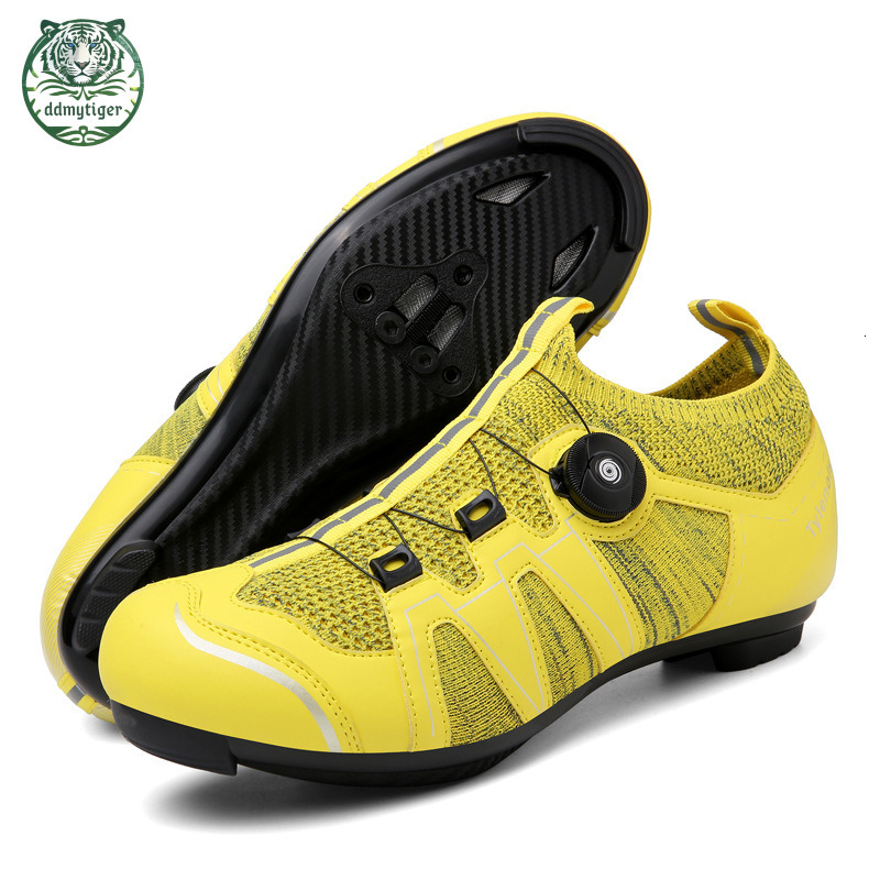 ddmytiger Large size outdoor mountain power bikes, road shoes, sports events, cycling high durability men's and women's lock shoes all black
