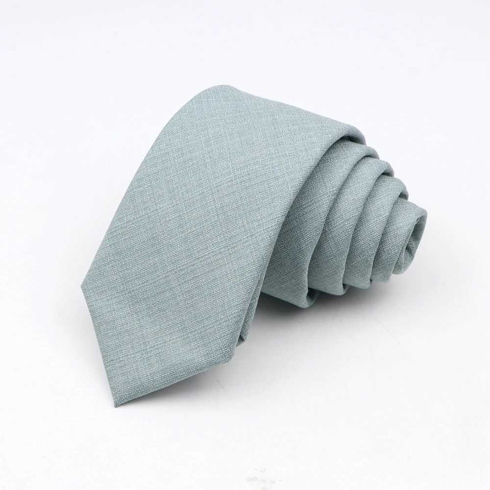 Fashionable Collar Classic Mens Slik Polter Solid Color Tie Business Party Wedding Set Tight Collar Tie Accessories Y240925