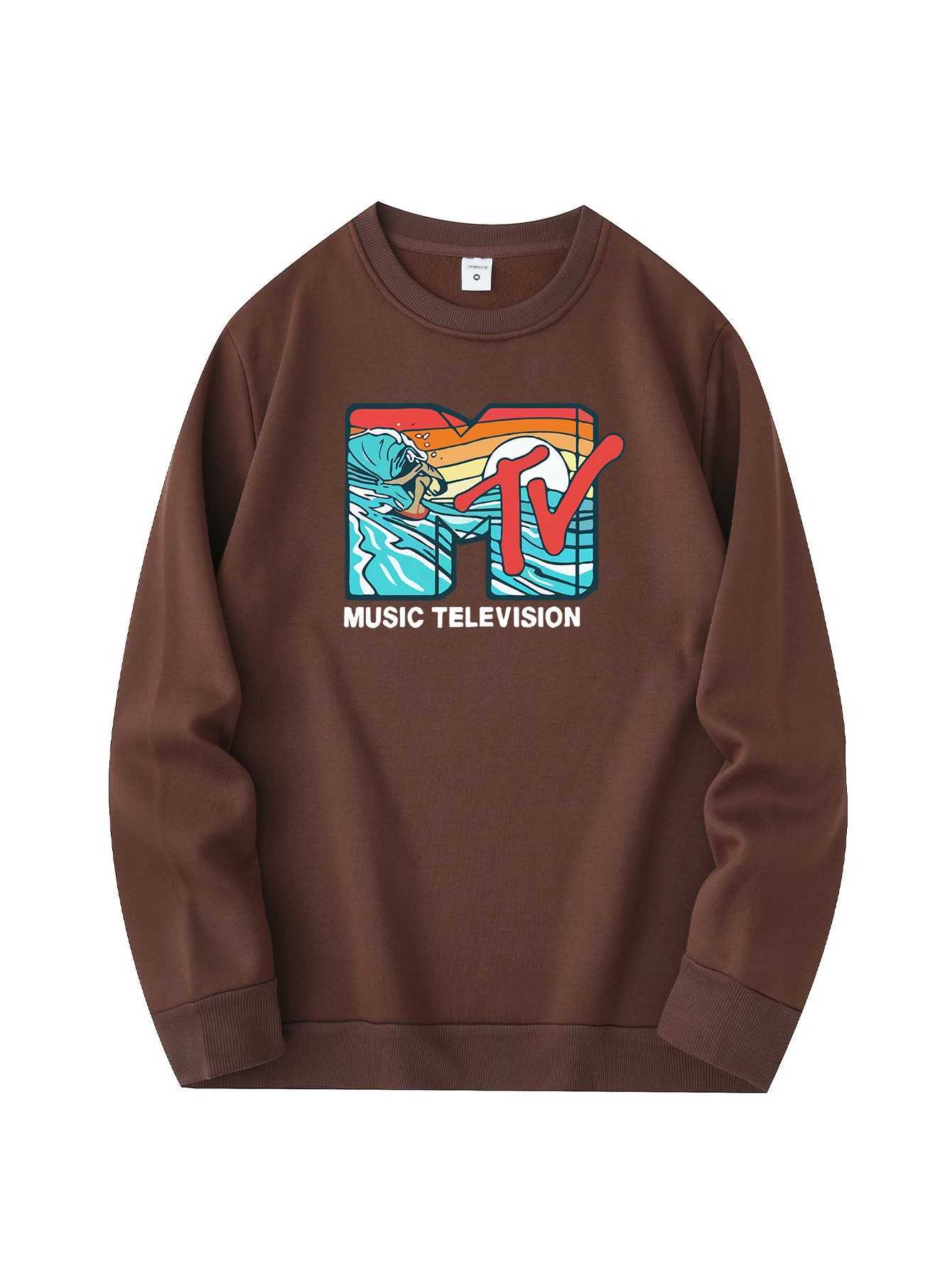 Mens new fashion round neck sweater casual and daily comfort round neck sweatshirt wave print mens jacketX240925