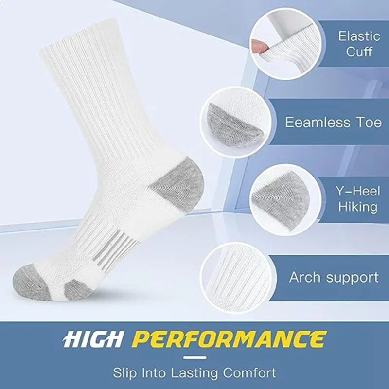 61030Pairs of High-Quality Soft and Comfortable Mens Running Socks Summer Sweat Wicking and Breathable Basketball Sports Sock 240925