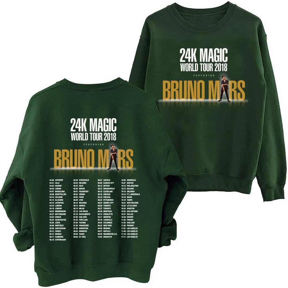 Bruno Mars 24k Magic Sweatshirt Man Woman Harajuku Round Neck Long Sleeve OversizedX240925