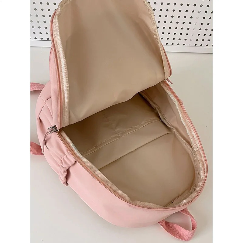 Female college student simple solid color small backpack Japanese Ins style soft girl cute mini 240923