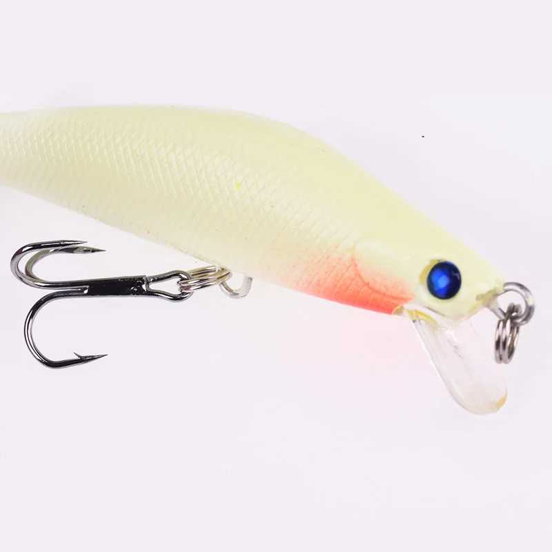 WDAIREN 3D Luminous Minnow Lures 8cm 8g Night Fishing Wobbler Crankbait Tackle Artificial Hard Bait Warped Bass Isca SwimbaitXJ250122