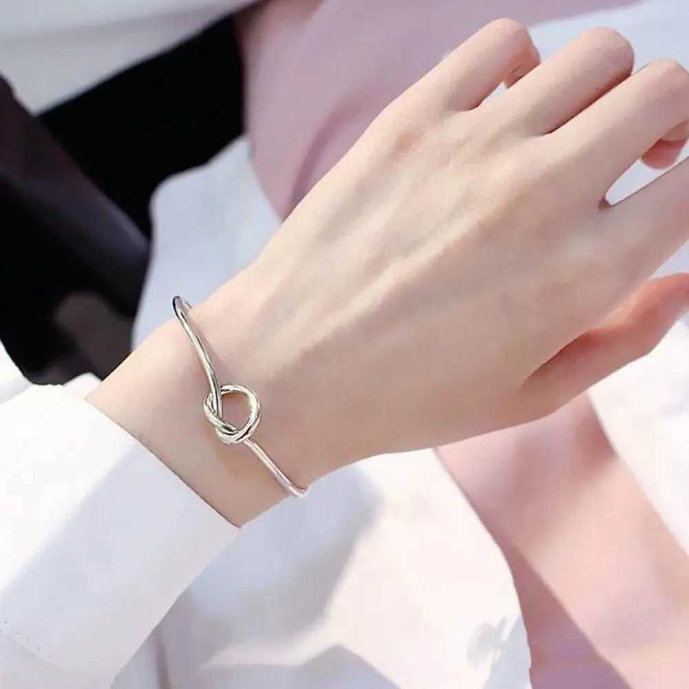 Cuff Bracelet For Women Vintage Open Woven Twist Texture Bangles For Women Adjustable Knot Couples Jewelry GiftsX240925
