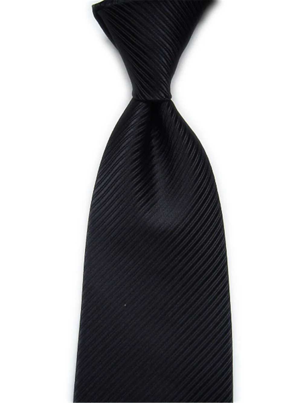 Mens Fashion Tie 10cm 4-inch Business Wedding Accessories Silk Tie Solid Stripe Black Blue White Purple Necklace Y240925