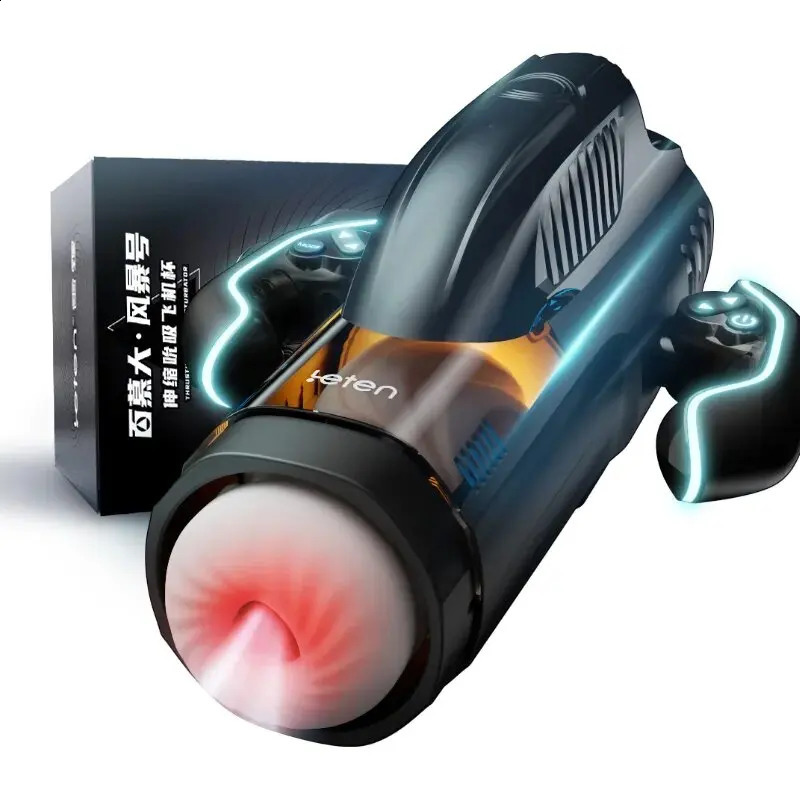 Bermuda Masturbator Powerful Vacuum Sucking Oral High Speed Piston Telescopic Heating Male Masturbation Cup Sex Toy 240914