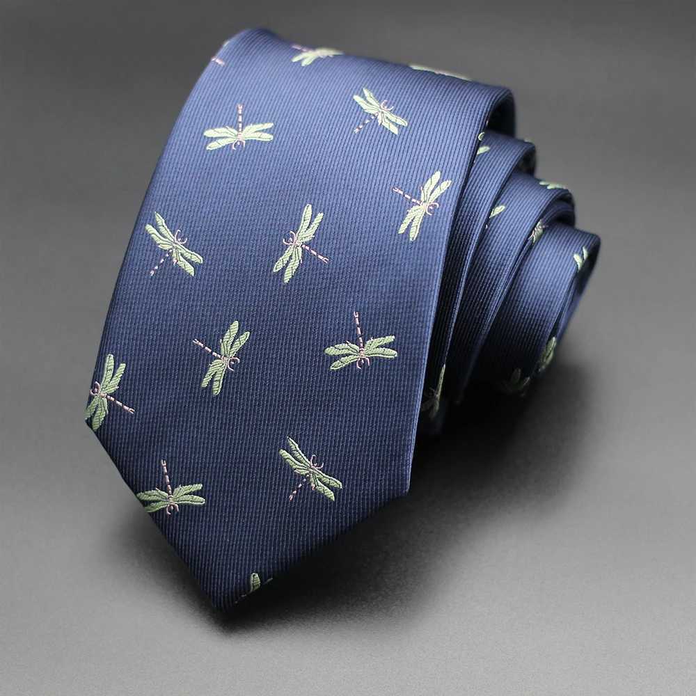 Mens Business Classic Tie 7cm Jacquard Cartoon Pattern Wedding Collar Daily Wearing Tie Accessories Gifts Y240925