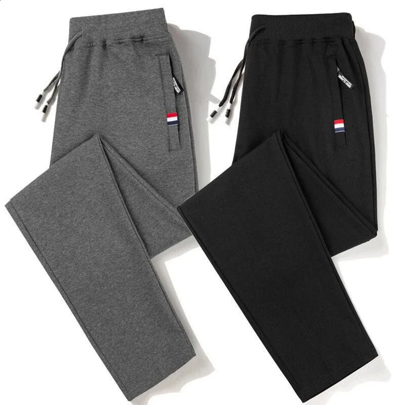 Mens fitness sportswear autumn sports pants track wear elastic waist cotton Trouser loose gym jogging M8XL 240918