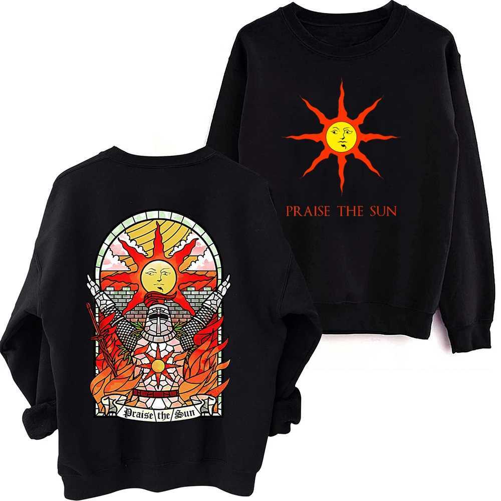 Dark Souls Praise The Sun Sweatshirt Man Woman Harajuku Round Neck Long Sleeve OversizedX240925