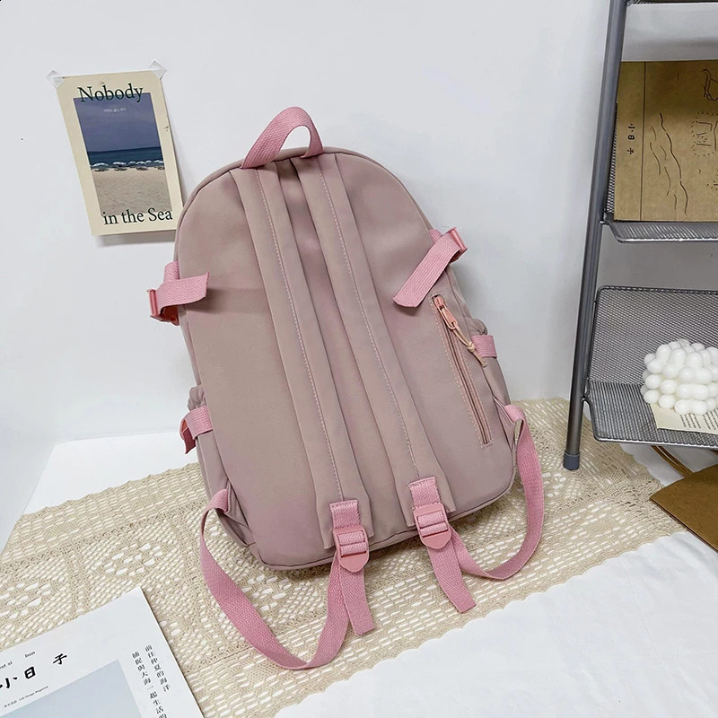 Cute Women Backpacks Waterproof MultiPocket Nylon School Backpack for Student Female Girls Kawaii Laptop Book Pack Mochilas 240919