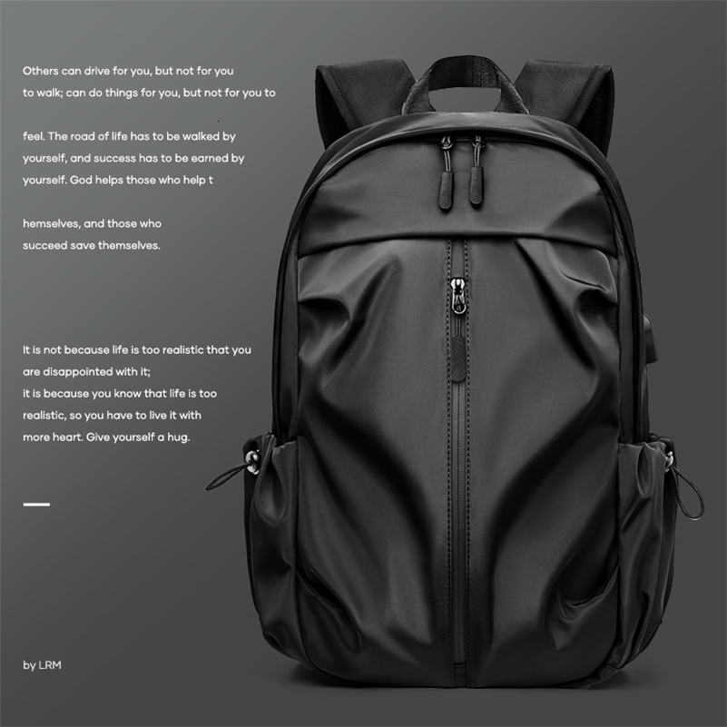 Black Carry on Backpack for Men Women Waterproof College Lightweight Small Laptop Travel Hiking Casual Daypack y240919