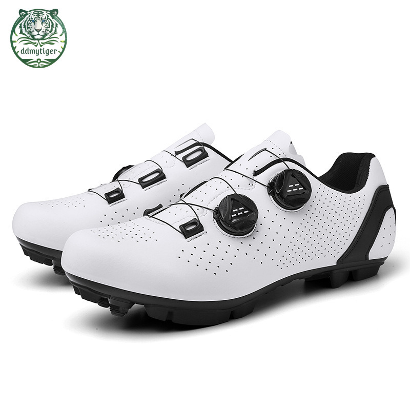 ddmytiger Highway mountain men's and women's locked bicycles without lock hard soled dynamic cycling shoes, gym all black A ddmythur
