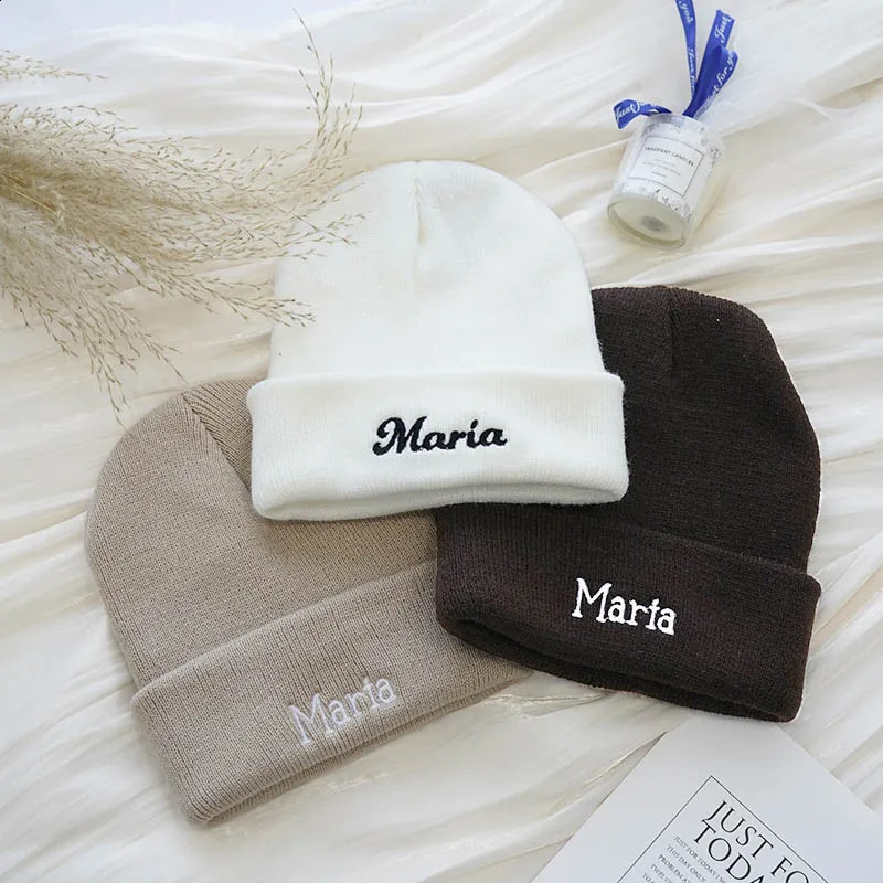 Personalized Embroidery Name Baby Bini Hat born Christmas Shower 240925