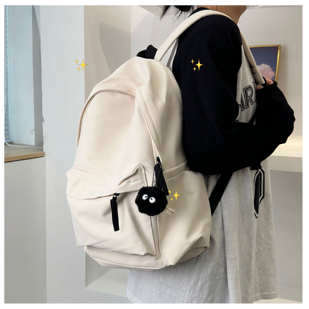 2024 new designer backpack with large capacity and simple solid color for girls and boys