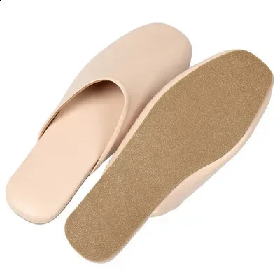 Sheepskin Genuine Leather Slippers Women Non-Slip Waterproof Slides Unsex Indoor Outdoor Home Shoes 240924