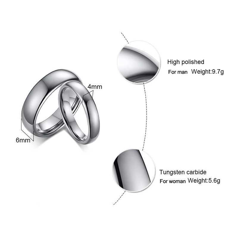 Vnox Scratch resistant Tungsten Wedding Ring for Men Simple Classic Wedding Ring for Couples Basic Jewelry W240925