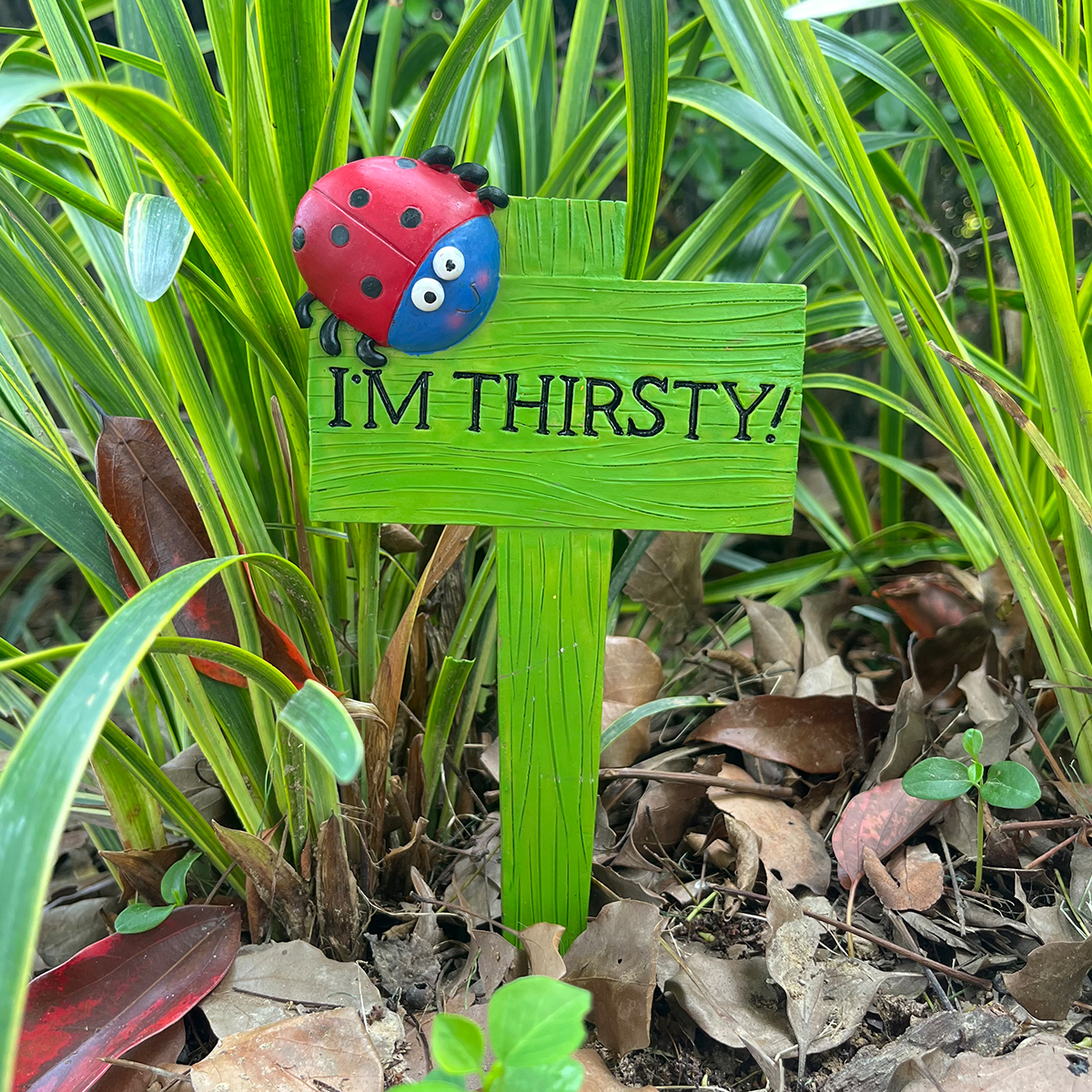Resin Garden Stake Garden Decoration Ground Plug Ladybug Garden Decoration