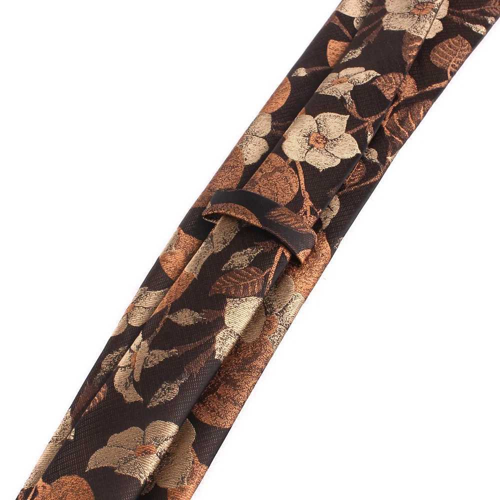 Brown Pattern Men Ties Suits Mens Neck Tie For Wedding Floral Necktie For Grosmen Fashion Flower Ties For Men Wen X2504071