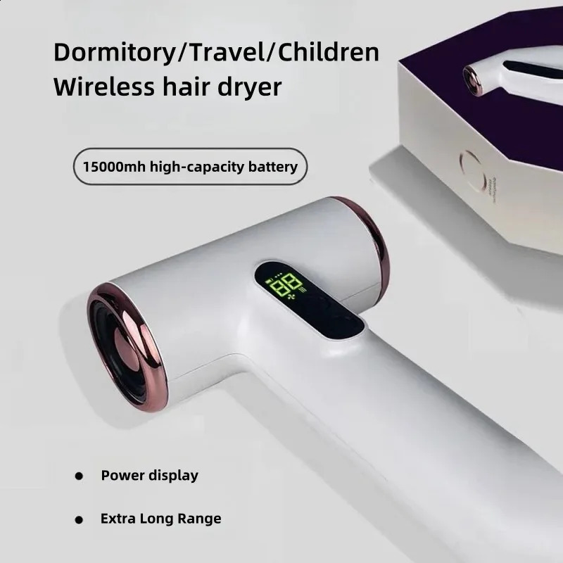 Selg Wireless Dryer 30000 Rpm High-Speed Cold Warm Wind Childrens Home Dormitory Travel Protable USB Charging Hair 240914