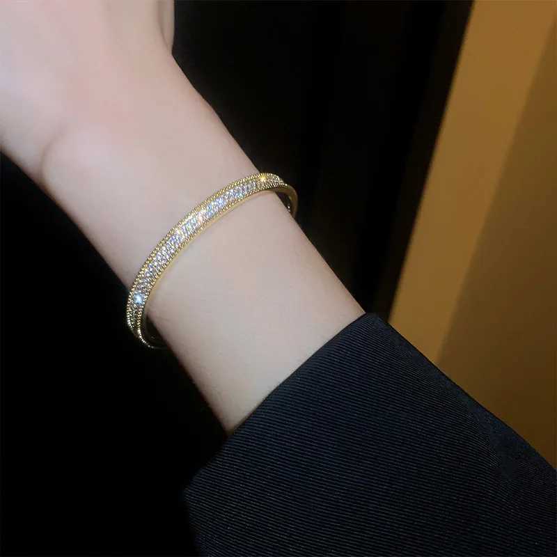 New Korea Exquisite Simple Geometric Opening Bracelet Fashion Temperament Joker Bracelet Elegant Ladies Banquet JewelryX240925