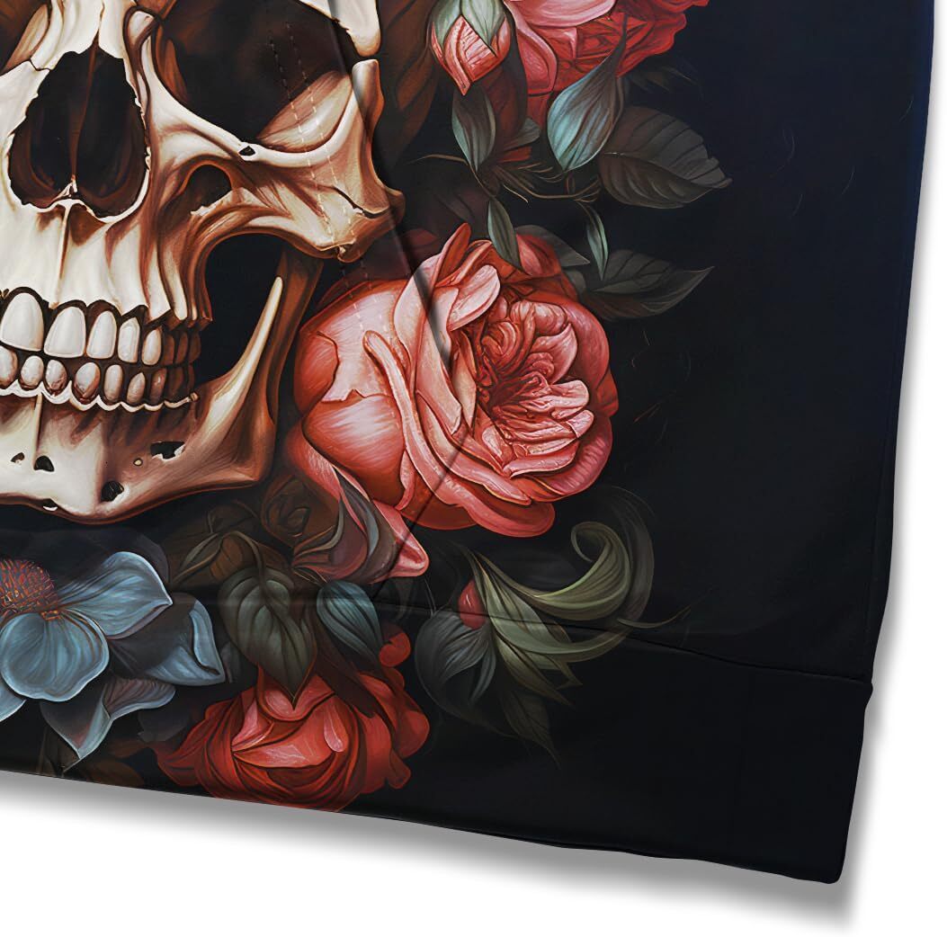 Hoodie for Mens Womens Retro Psychedelic Floral Skull Print Hoodies 3D Printing Skeleton Sweatshirts Pullover Graphic Hoodies sweatshirt