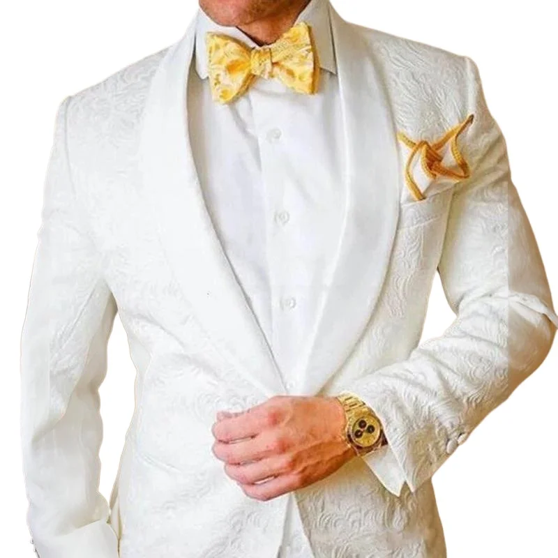Floral Men Suit Jacket for Wedding Party 1 Piece Slim Fit Groom Tuxedo Blazer Italian Style Fashion Male Suit Jacket
