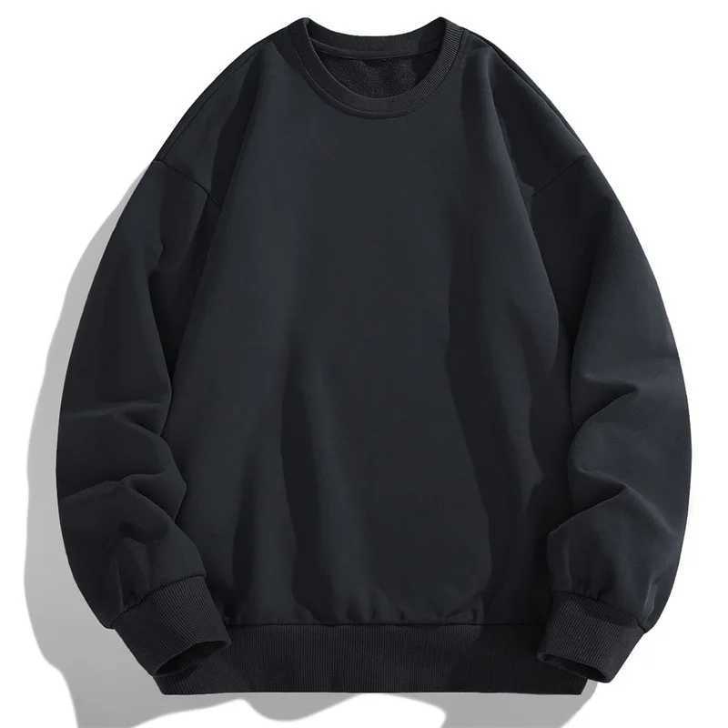 Commute Round Neck Basic Sweatshirts Solid Color Spring Autumn Mens Clothing Long Sleeve Korean Youthful Vitality Pullovers NewX240925