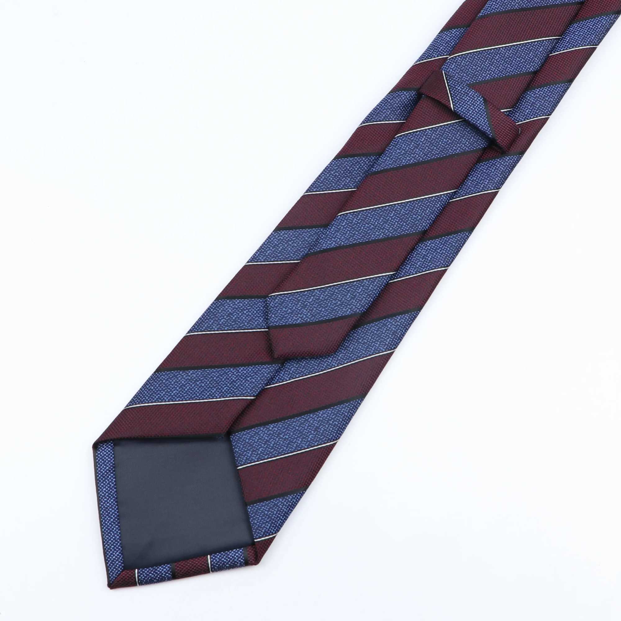 Mens Jacquard Classic Stripe Tie 8cm Polter M-neck Business Wedding Party Set Shirt Daily Clothing Accessories Gift Y240925