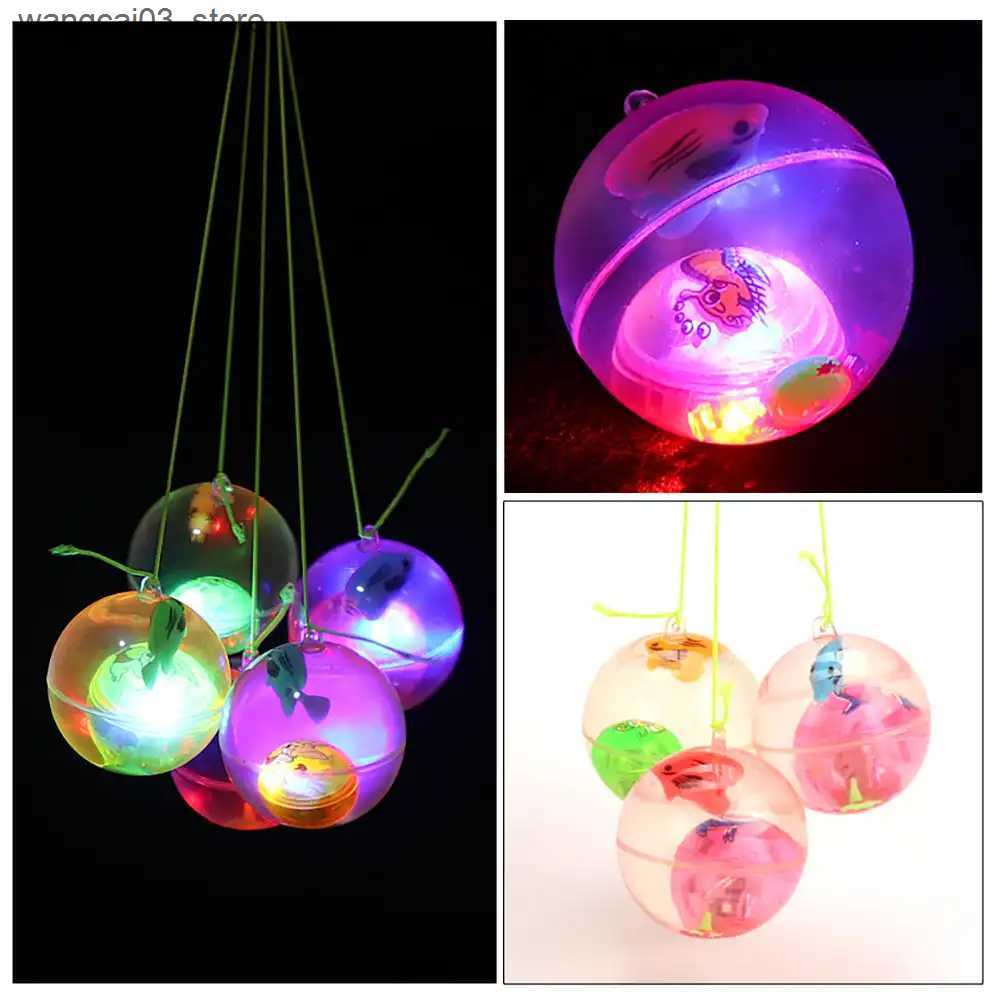 Sports Toys Colorful Flash Jumping Ball Children Luminous Toys Glowing Bouncy Ball Kids LED Glitter Elastic Ball Outdoor Fun Lato Toys L240910