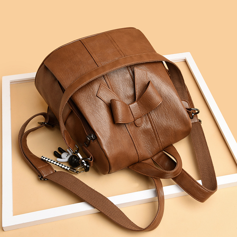Fashion Anti theft Women's 2024 Spring/Summer New Korean Edition Fashion Multi purpose Cute Bow Backpack Travel Bag Backpack