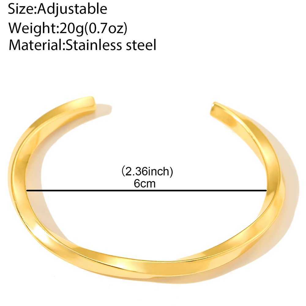 Stainless Steel Bracelets Minimalist Temperament Adjustable opening Fine Bracelet For Women Jewelry Banquet Personality DesignrX240925