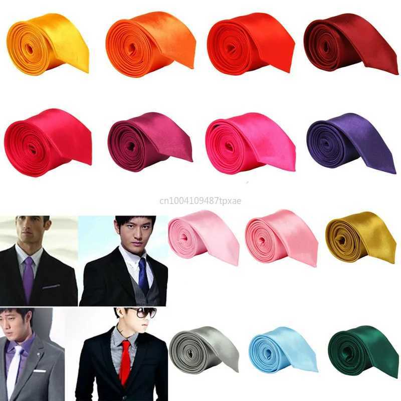 Fashionable narrow casual arrow slim red collar ultra-thin black tie mens 5cm accessory party formal tie simple Y240925
