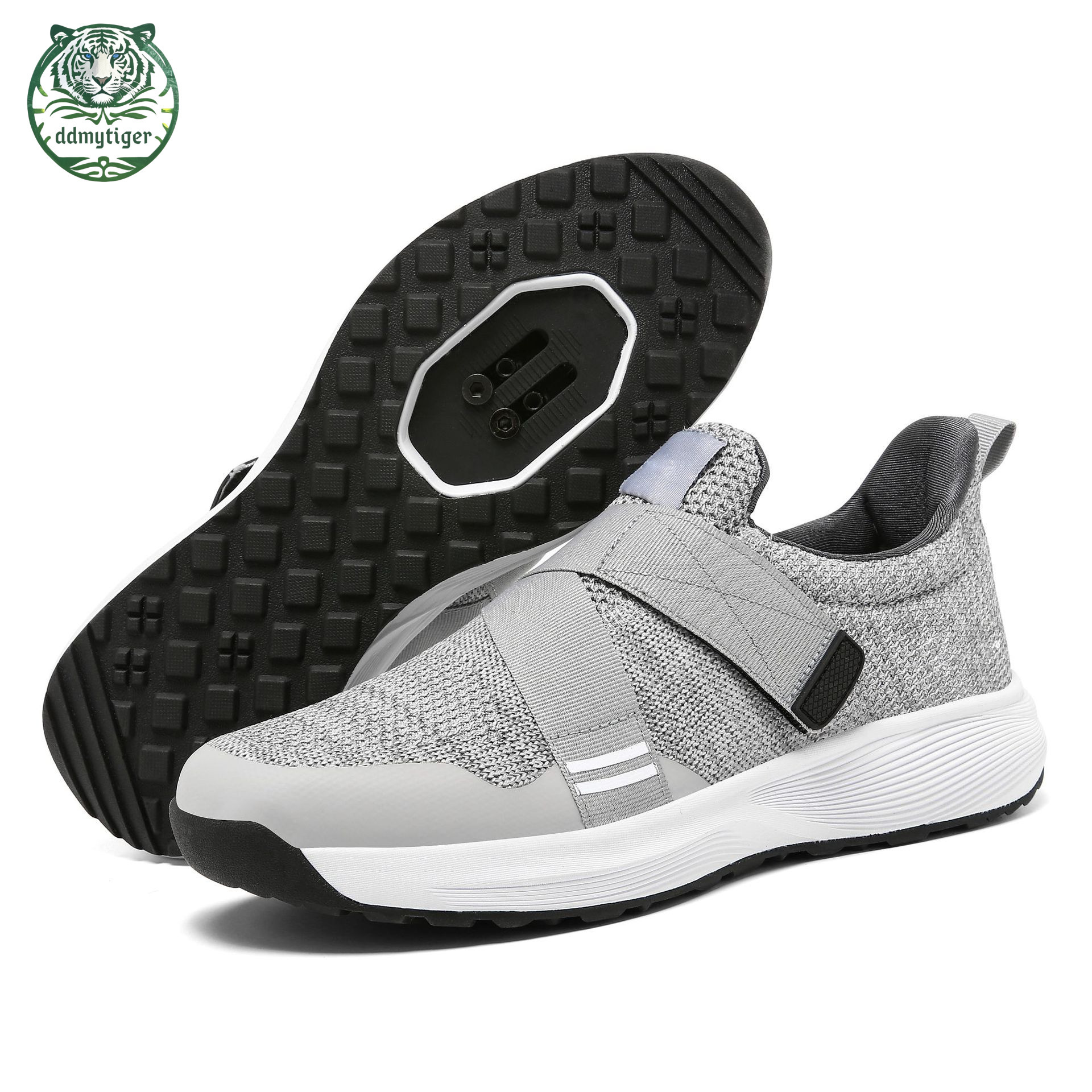 ddmytiger Large size outdoor mountain power bikes, road shoes, sports events, cycling high durability men's and women's lock shoes black A d