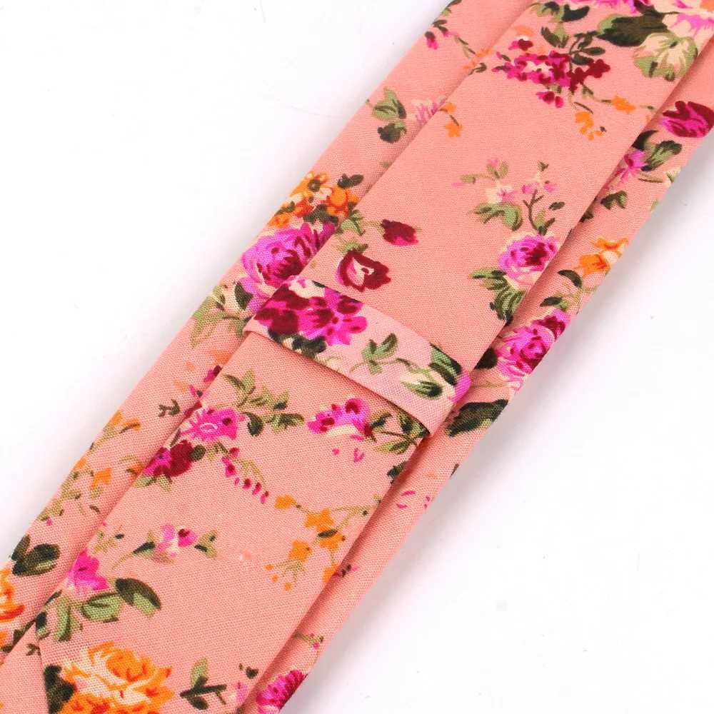 Floral Print Tie For Men Wen Skinny Neck Tie For Wedding Casual Mens Neckties Classic Suits Slim Neck Ties Cravat X250407