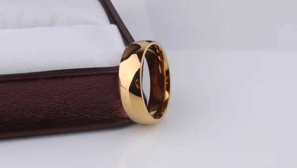 Smooth signature ring light version gold wedding ring suitable for women smooth stainless steel ring W240925