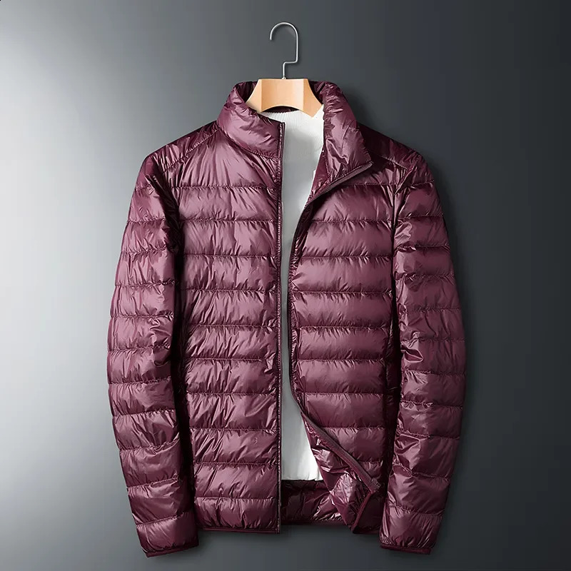 Autumn and winter ultra light white down jacket mens waterproof casual outdoor lightweight paddle jacket mens jacket 240923