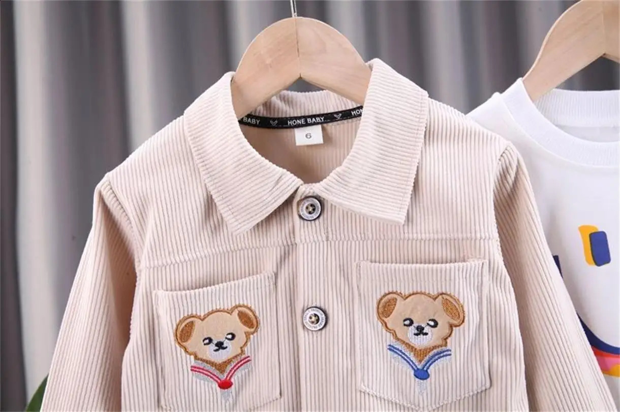 Baby set springsummer casual jacketpants twopiece boys and girls jacket Korean version clothing 240925