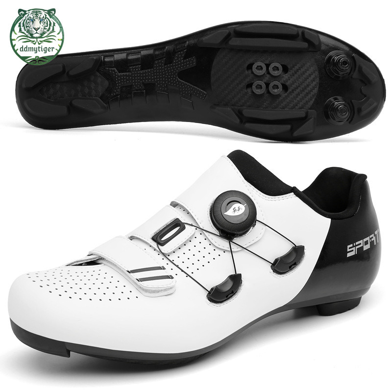 ddmytiger Highway mountain men's and women's locked bicycles without lock hard soled dynamic cycling shoes, gym black color A ddmythur