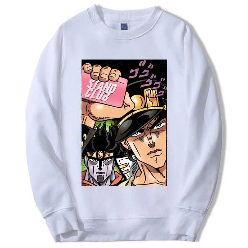 JOJOs Bizarre Adventure Mens Hoodie Sweatshirts Japan Anime JOJO Stone Ocean Male Streetwear Oversize Round Neck SportswearX240925