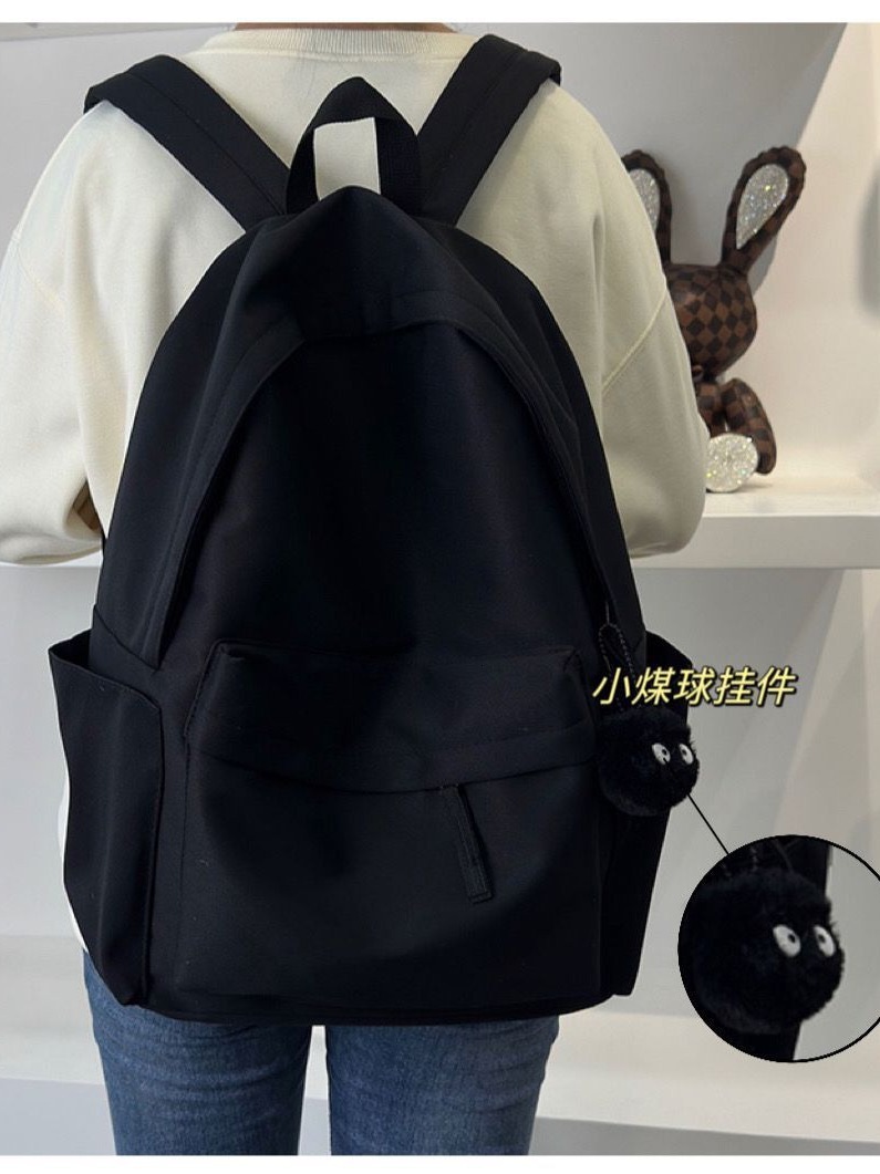 2024 new designer backpack with large capacity and simple solid color for girls and boys
