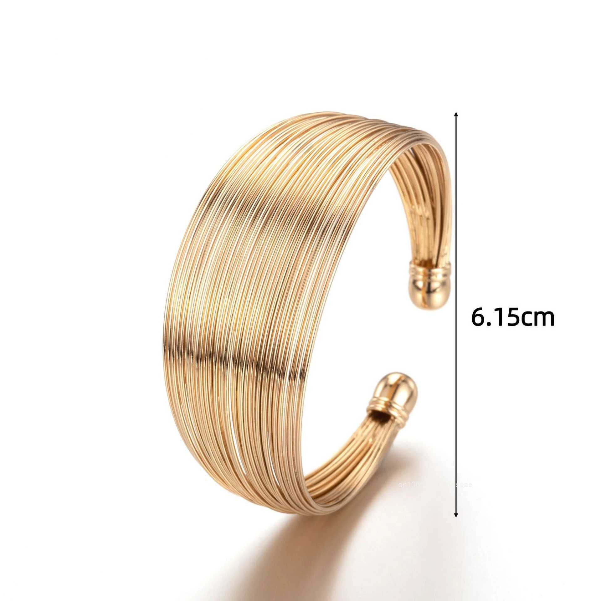 Multi-layer Circular Opening Bracelets 2024 for Women Silver Gold Color Party Holiday Gift Fashion Jewelry AccessoriesX240925