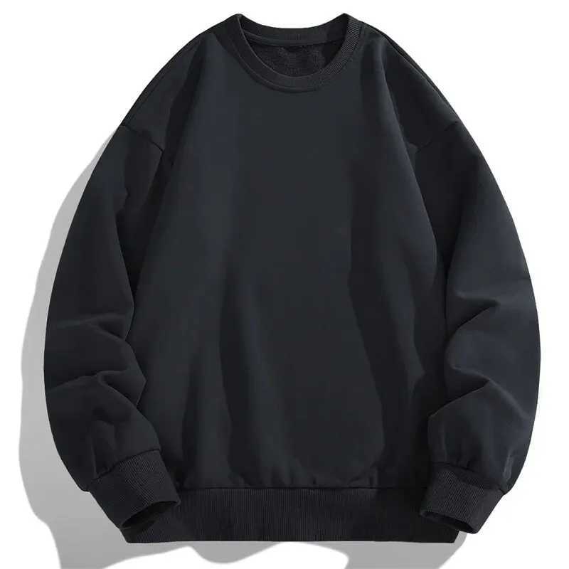 Mens 2023 Models Round Neck Long Sleeve T-Shirt Solid Sweater Casual Sports Fitness Leisure Stretch Men Clothing WY000X240925