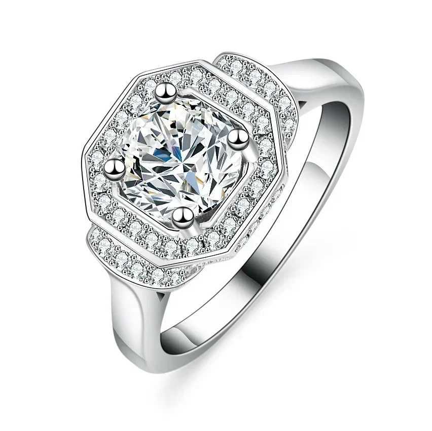 Platinum PT950 Womens Ring 1CT True Diamond Engagement Ring Cute Birthday Gift for Women W240925