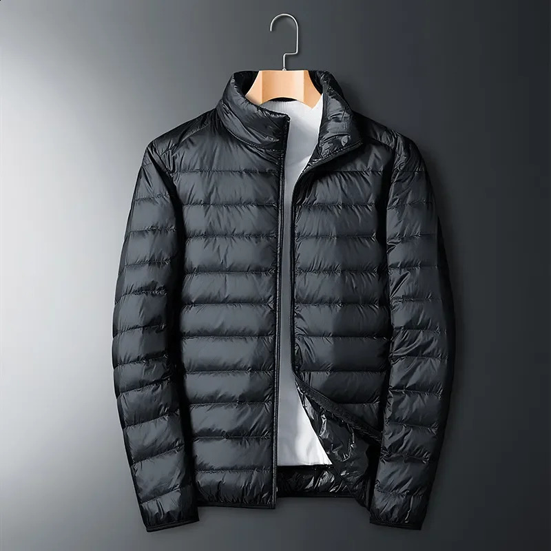 Autumn and winter ultra light white down jacket mens waterproof casual outdoor lightweight paddle jacket mens jacket 240923