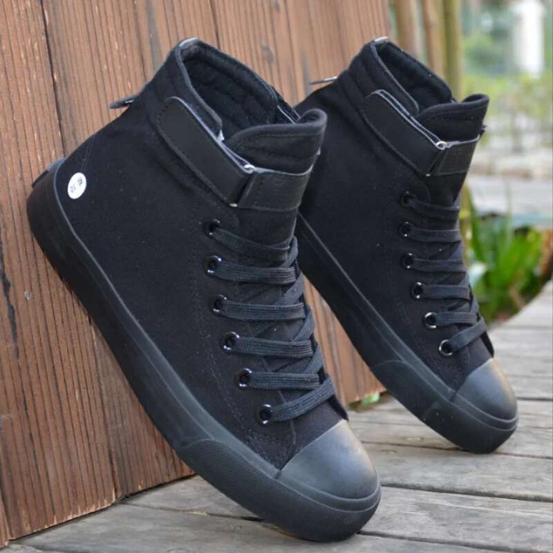 Men High Top White Shoe Summer New Mens Fashion Breathable Canvas Sneakers Non-slip Flat Casual Shoes free shipping shoes