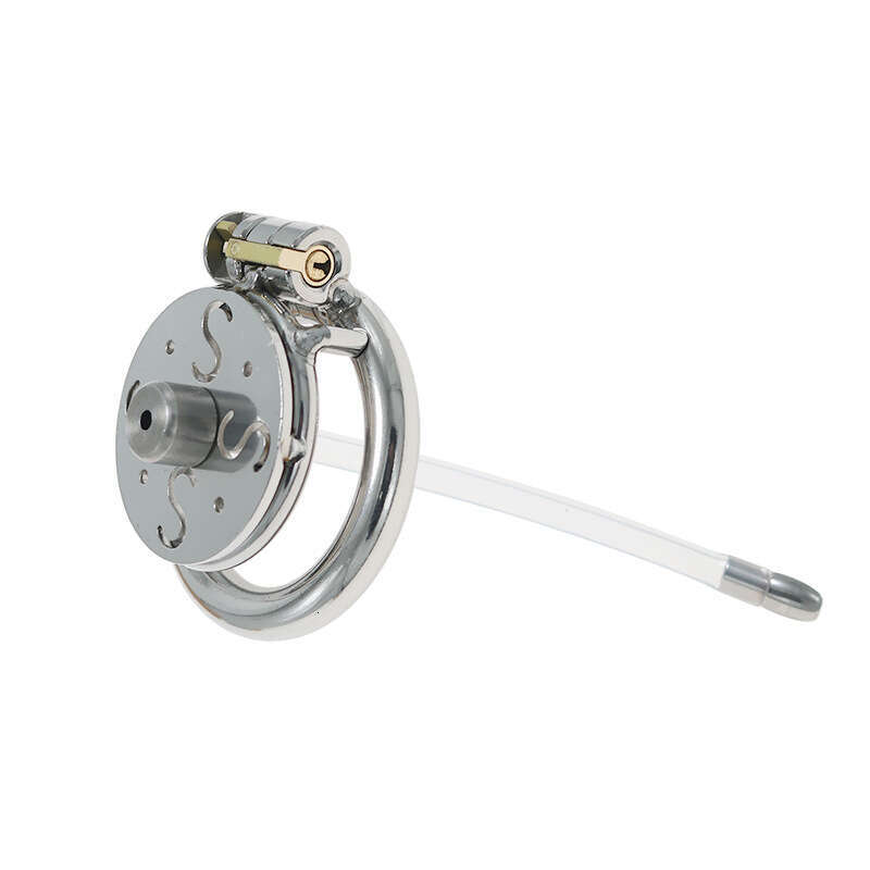 Chaqu new stainless steel chastity lock plate S hollow with thin 5mm conduit chastity device penis cage sex tool