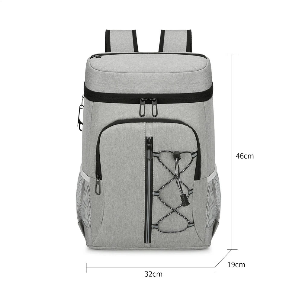 Insulated cooler backpack comfortable soft bag lightweight camping outdoor picnic fresh storage 240724